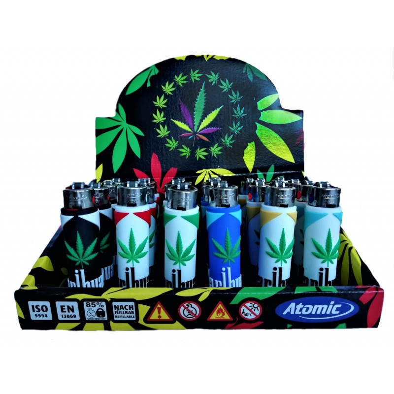 Atomic PVC Marihuana - Feuerzeug - 24er Display