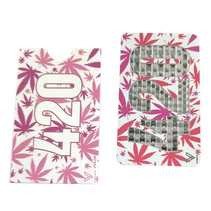 V-Syndicate Grinder Card  - 420 Leaves PINK