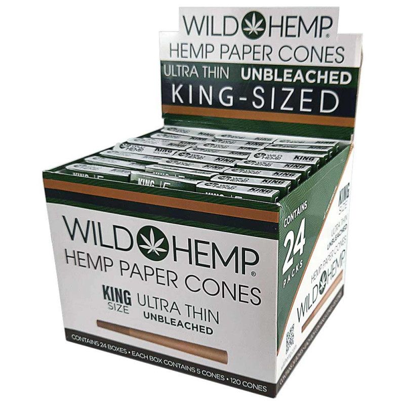 Wild Hemp - Kingsize Cones Hemp 24x5er Display