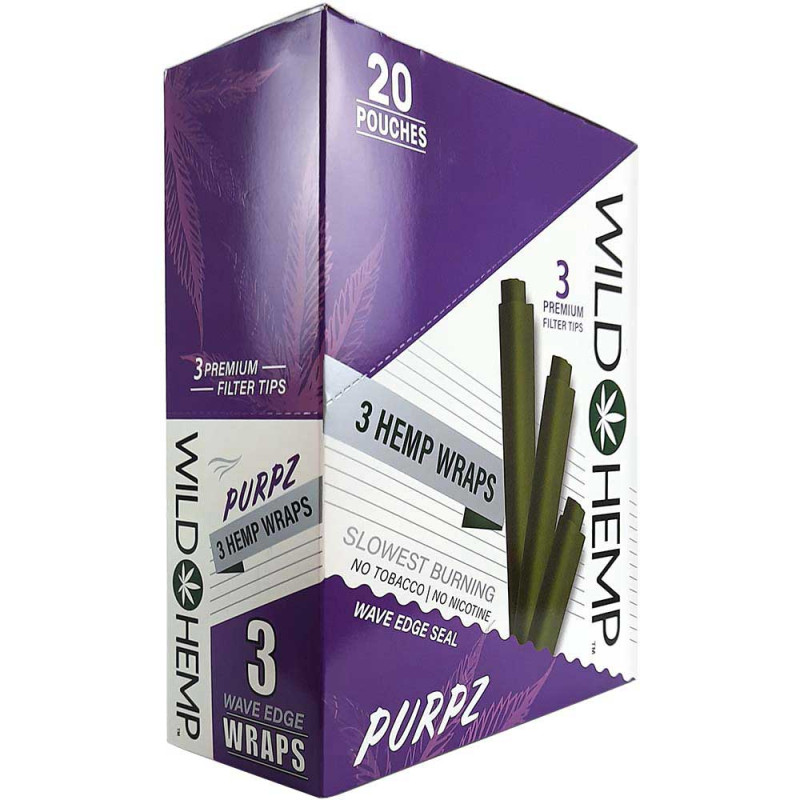 Wild Hemp - Purpz (Grape/Traube) Wraps 20x3er Display