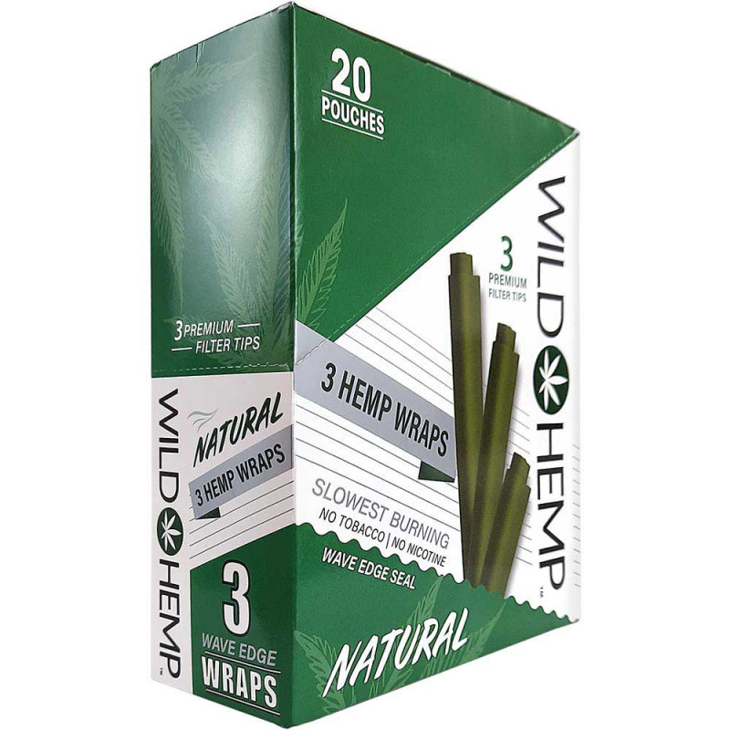 Wild Hemp - Natural Wraps 20x3er Display