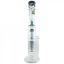 GHODT Bong Double-Percolator 45cm Green GH3-14