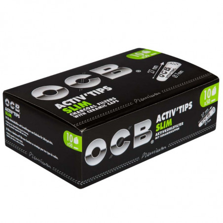 OCB Activ Tips Slim 7mm - 10 Pack