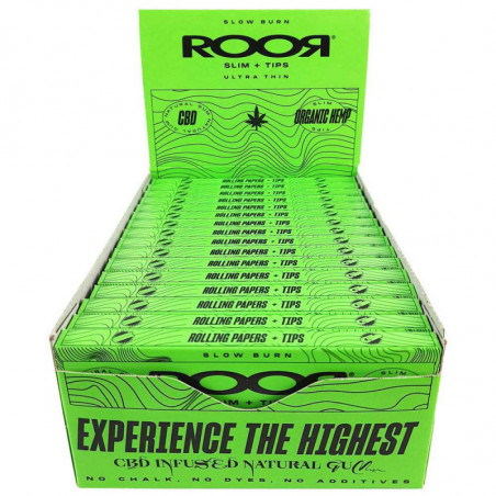 ROOR Organic Hemp Slim Papers + Tips VE