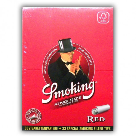 Smoking Red Kingsize Papers + Filter Tips